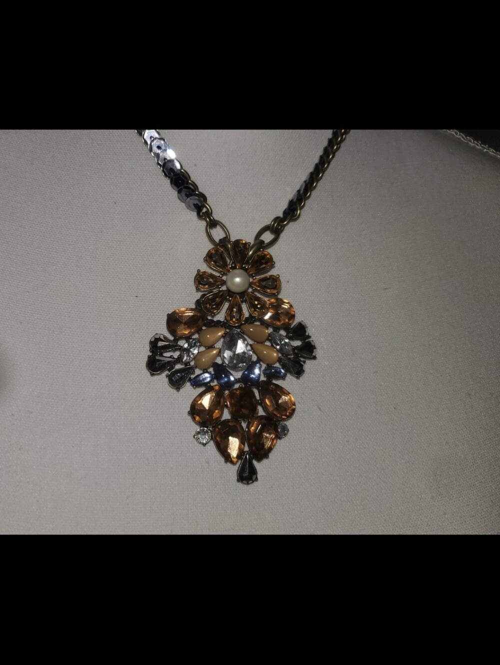 Anthropologie Necklace Jewel Necklace Vintage Anthropologie Jewelry Necklace New - Picture 2 of 12